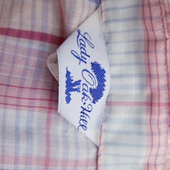 Vintage 80's retro COTTAGECORE prairie pastel shirt top blouse Plus Size - Picture 5 of 12